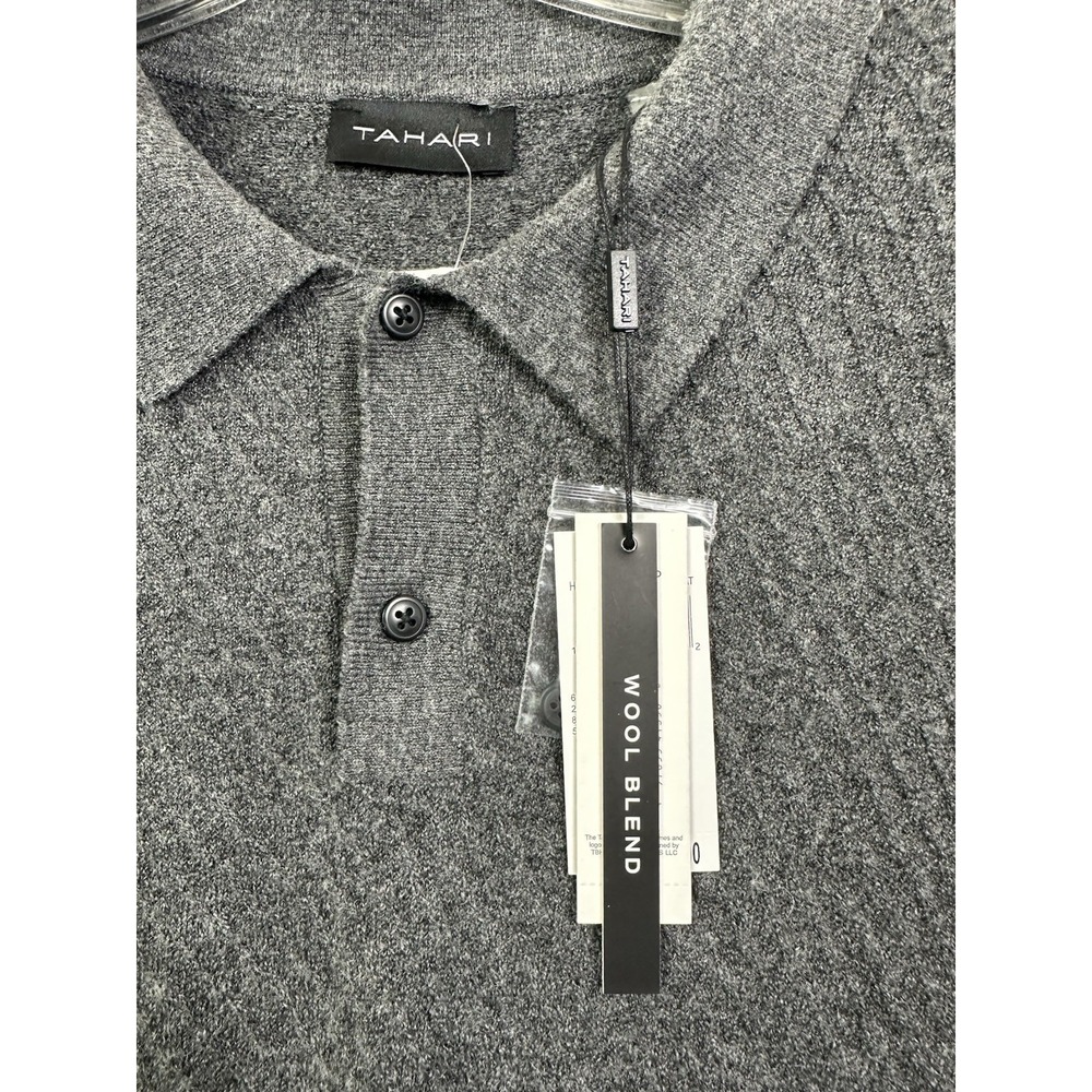 Tahari Sweater Unisex Gray SP Long Sleeve Pullover  Wool Blend color Gray ~ Soft